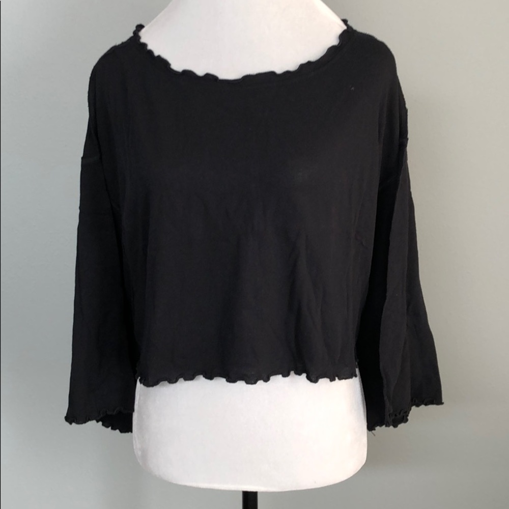 NWT Free People Flare Sleeve Cropped Tee